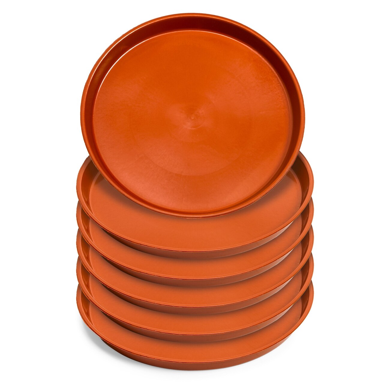 6 Pack 10" Round Plastic Plant Saucer Drip Trays Garden Flower Pot Base Container Indoor Outdoor